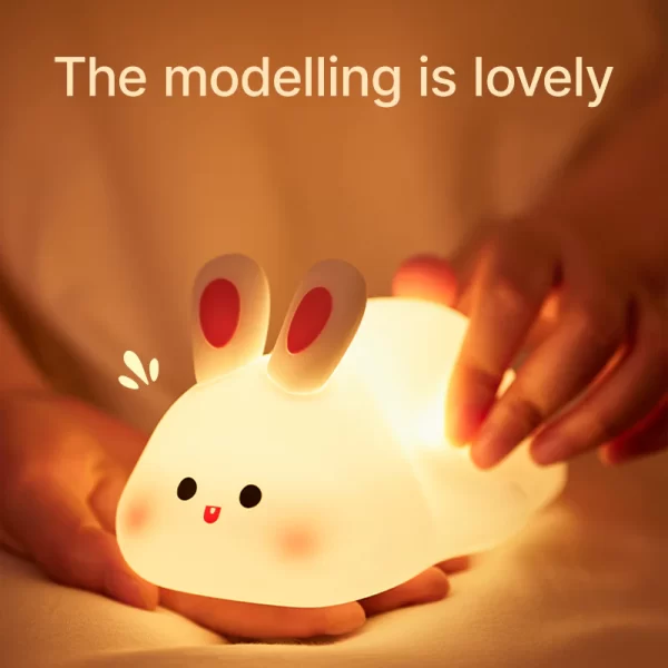 Cute Silicone Rabbit Night Lamp